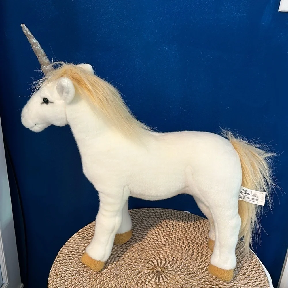 Wizarding World Harry Potter White Unicorn 17” & Hagrid’s Dog Fang 13” Plush